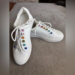 EUC Kurt Geiger London Liviah Chunky Rainbow Sneakers